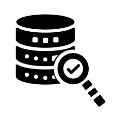 Easy to edit solid icon of data quality check 