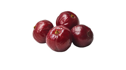 Obraz premium A pile of fresh cherries stacked on top of each other, showcasing their vibrant red color and glossy finish