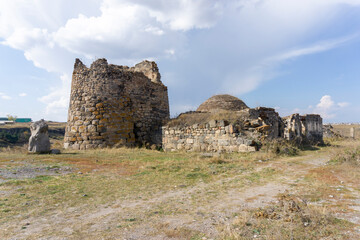 Ancient mosque and ruins of the Akhalkalaki fortress.