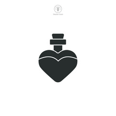 Obraz premium Love Potion Icon symbol vector illustration isolated on white background