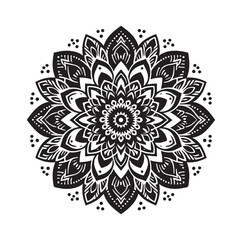 Mandala floral vector illustration set