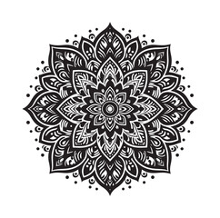 Mandala floral vector illustration set