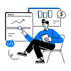 Check doodle mini illustration of traffic analysis 
