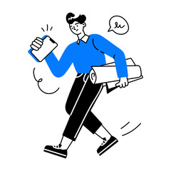 Here’s a doodle mini illustration of going office 