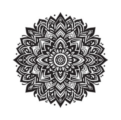 Mandala floral vector illustration set