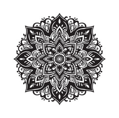 Mandala floral vector illustration set