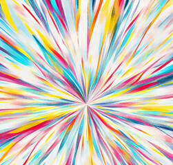 Abstract background with rays.  Digital art. Pattern design with stripes. Beautiful illustration. Decoration wallpaper. 