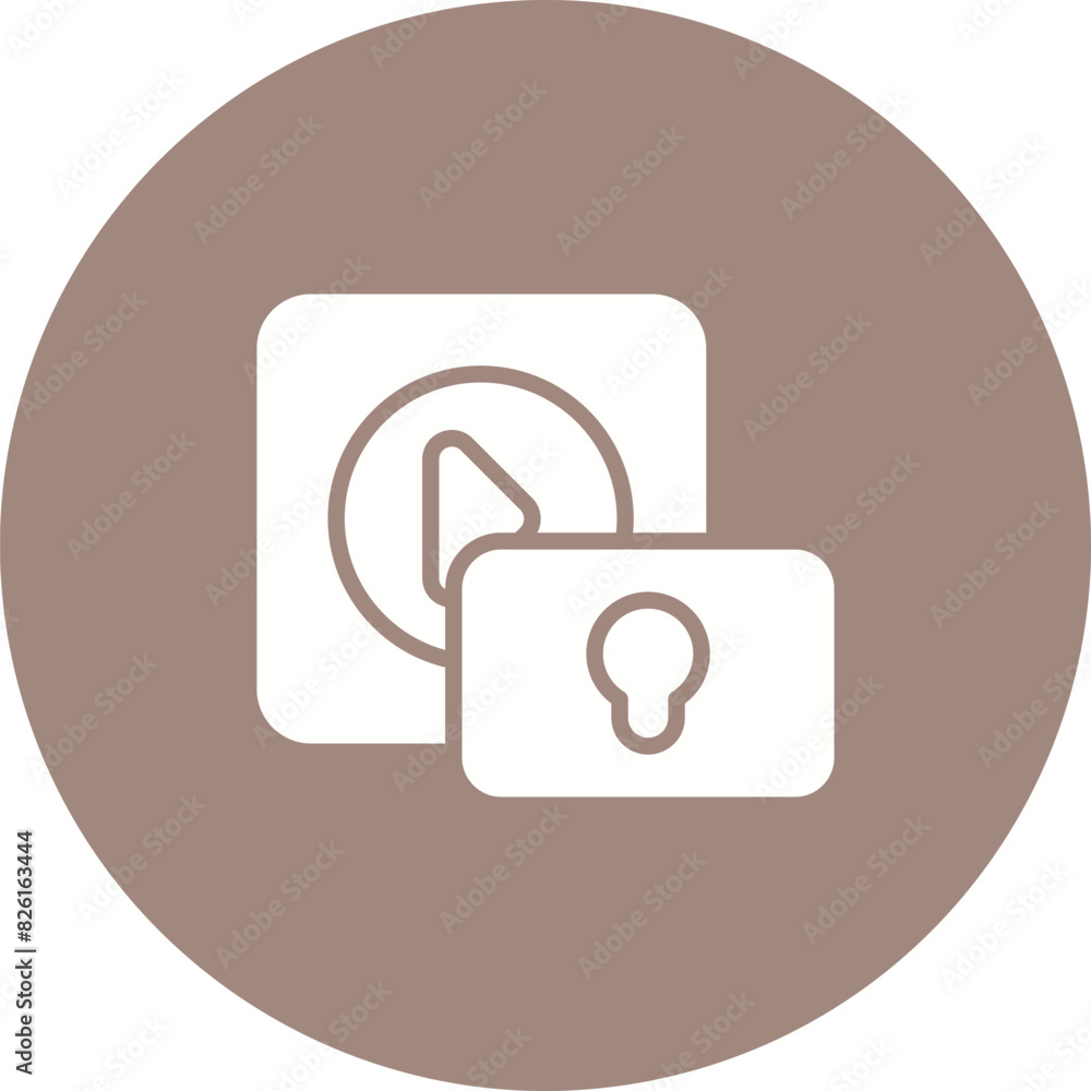 Poster locked vector icon