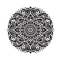 Mandala floral vector illustration set
