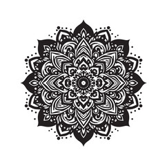 Mandala floral vector illustration set