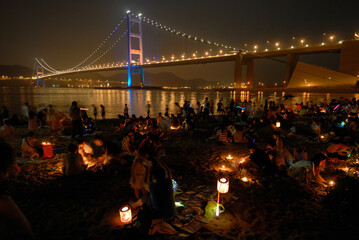 Mid-Autumn Festival under the Tsing-Ma Bridge