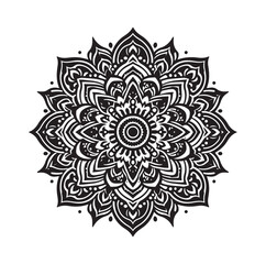 Mandala floral vector illustration set