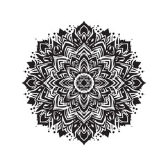 Mandala floral vector illustration set