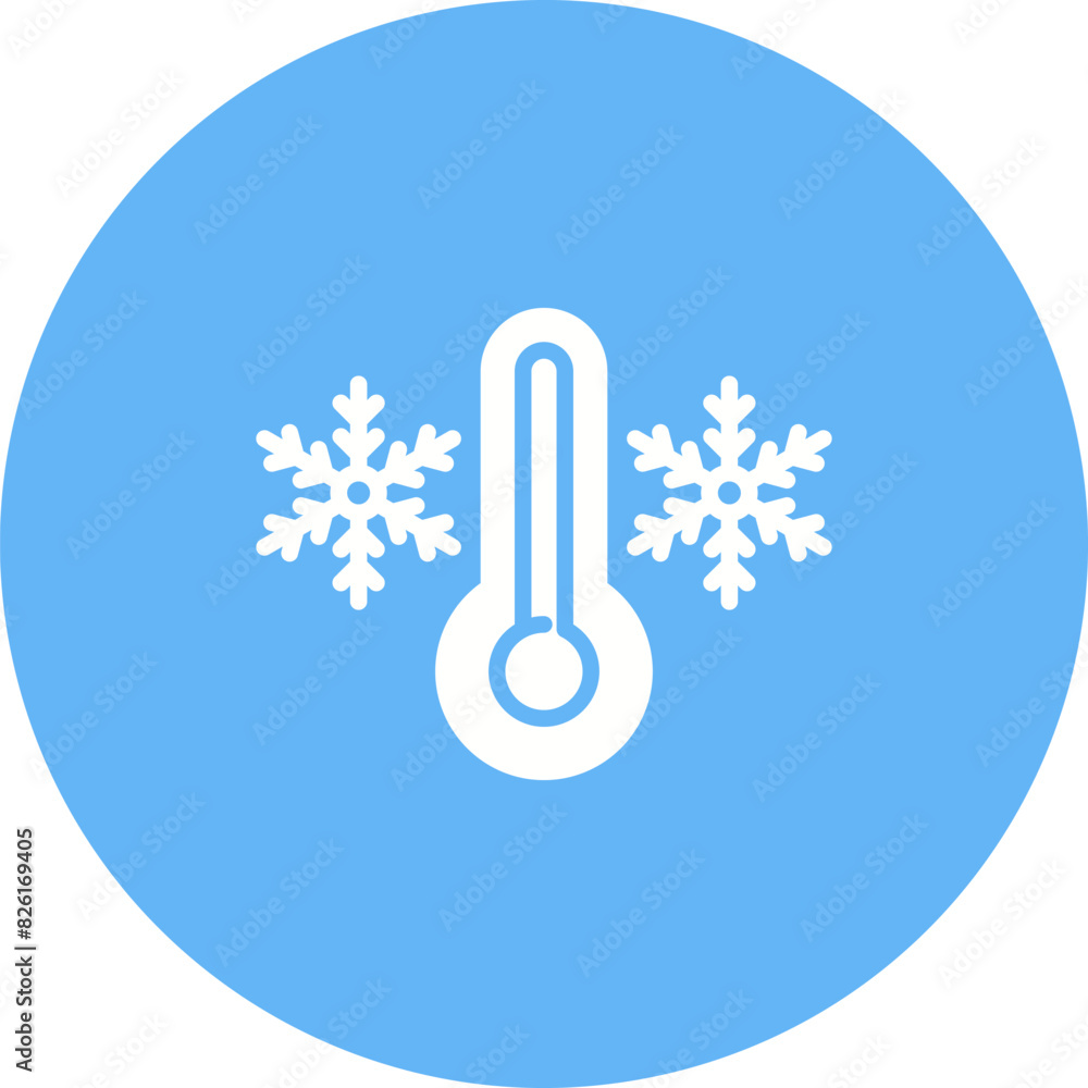 Sticker thermometer vector icon