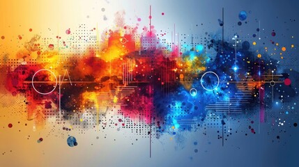 abstract background with very bright colors