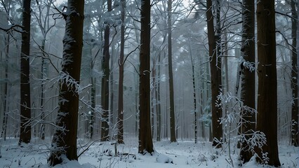Snow,forest,trees - Powered by Adobe