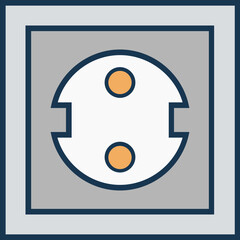 Electricity  Icon Colored Outline Icon