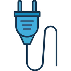 Electrical Plug Icon Colored Outline Icon