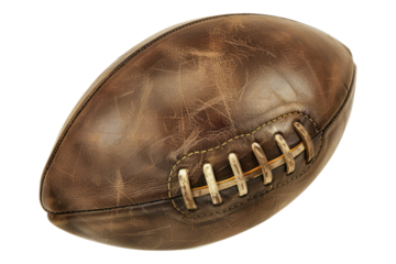 American brown football isolated on white background