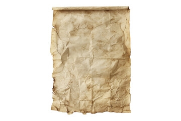 Blank old paper isolated on white background