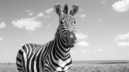 zebra wild african animal on background. Generative Ai - Powered by Adobe