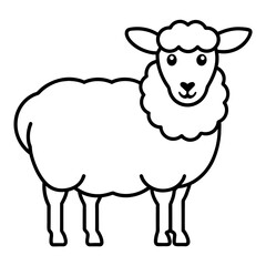 Sheep icon design vector art silhouette illustration