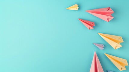 National Paper Airplane Day background concept with copy space