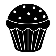 Muffin icon vector art silhouette illustration