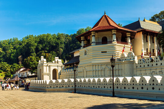 Temple of the tooth in Kandy, Sri Lanka