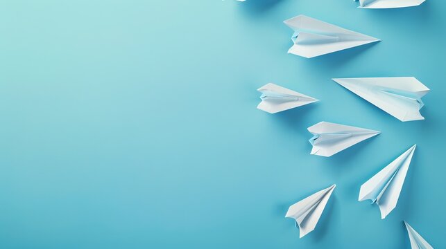National Paper Airplane Day background concept with copy space