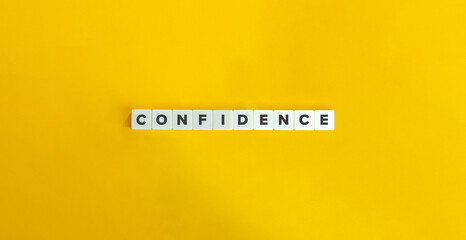 Confidence Word and Banner. Concept of developing  a sense of self-assurance and belief in one's...