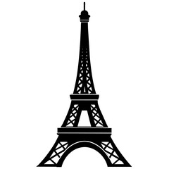 Eiffel tower symbol on a white background