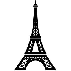 Eiffel tower symbol on a white background