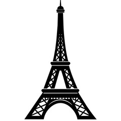 Fototapeta premium Eiffel tower symbol on a white background