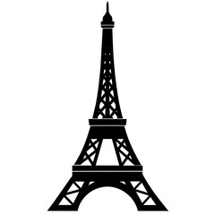 Obraz premium Eiffel tower symbol on a white background