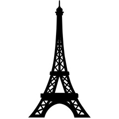 Obraz premium Eiffel tower symbol on a white background