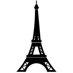 Eiffel tower symbol on a white background