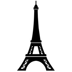 Eiffel tower symbol on a white background