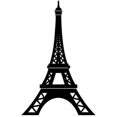 Eiffel tower symbol on a white background