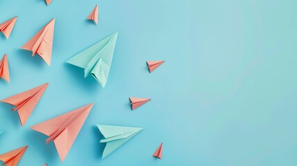 National Paper Airplane Day background concept with copy space