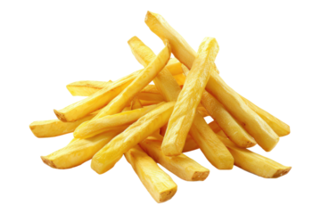 French fries isolated on white background