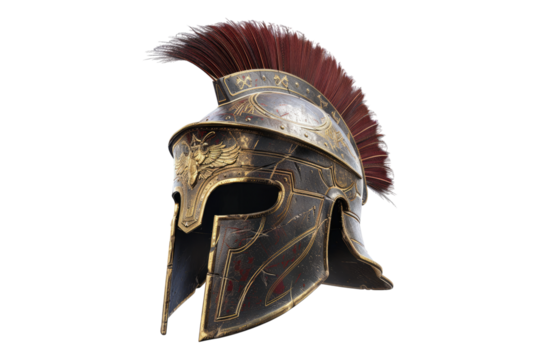 Gladiators helmet isolated on white background