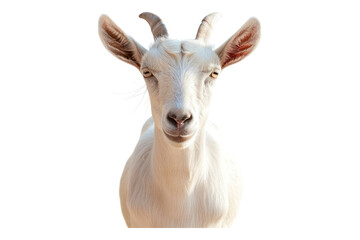 Fototapeta premium Goat front view isolated on white background