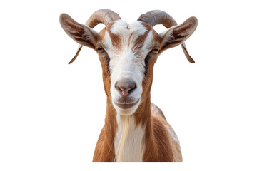 Fototapeta premium Goat front view isolated on white background