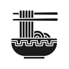 Chinese New Year Noodle Icon With Black Design Style