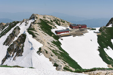 残雪期の唐松岳