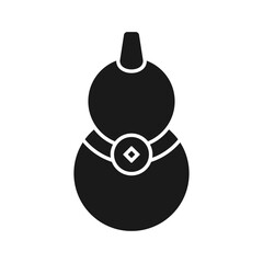 Chinese New Year Calabash Icon With Black Design Style