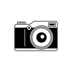 Vintage Camera Photography Vector icon.