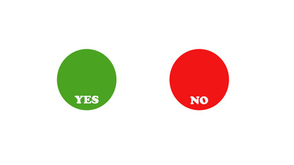 red and green Yes NO buttons PNG | Yes NO buttons Cut out