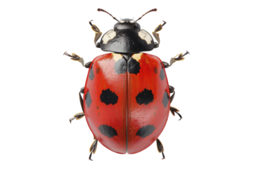 Lady bug insect isolated on white background
